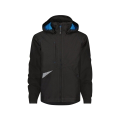 Veste de travail hiver imperméable respirante capuche amovible Noir – Dassy Hyper