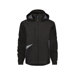 Veste de travail hiver imperméable respirante capuche amovible Noir/gris anthracite – Dassy Hyper
