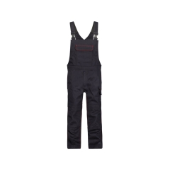 Cotte à bretelles ignifugée 100% coton multipoches Noir coupe courte – Dassy Dakota