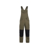Cotte à bretelles stretch multipoches genouillères Cordura Kaki/noir coupe longue – Dassy Ito Flex