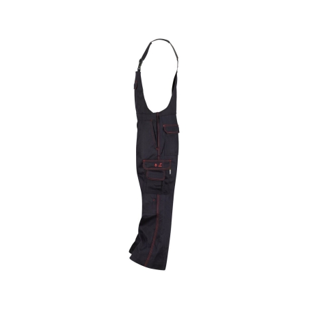 Cotte à bretelles ignifugée 100% coton multipoches Noir coupe courte – Dassy Dakota