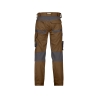Pantalon de travail stretch multipoches coupe ajustée Camel/gris anthracite coupe longue – Dassy Dynax