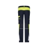 Pantalon de travail stretch multipoches coupe femme Bleu nuit/jaune fluo – Dassy Hong Kong Women