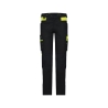 Pantalon de travail stretch multipoches coupe femme Noir/jaune fluo – Dassy Hong Kong Women