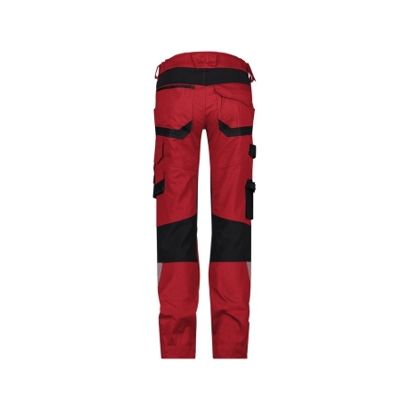 Pantalon de travail stretch multipoches pour femme Rouge/noir – Dassy Dynax Next Women