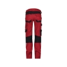 Pantalon de travail stretch multipoches pour femme Rouge/noir – Dassy Dynax Next Women