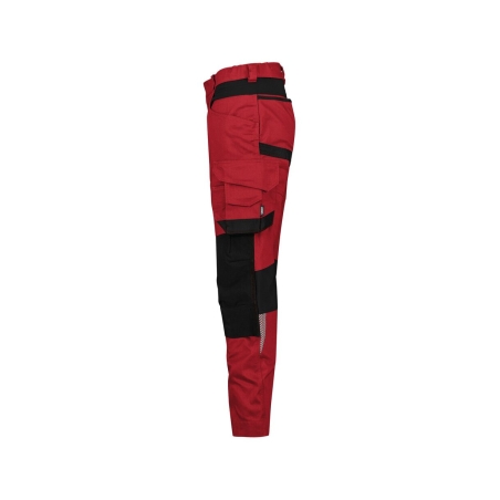 Pantalon de travail stretch multipoches pour femme Rouge/noir – Dassy Dynax Next Women
