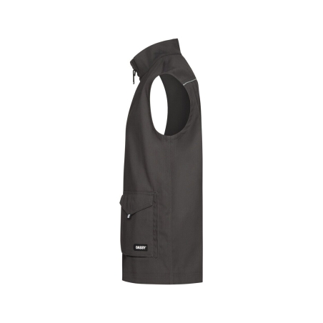 Gilet de travail sans manches stretch multipoches Gris – Dassy Ellis