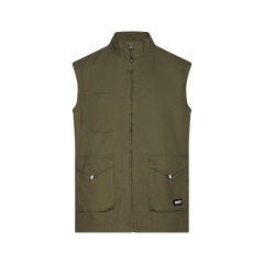 Gilet de travail sans manches stretch multipoches Kaki – Dassy Ellis