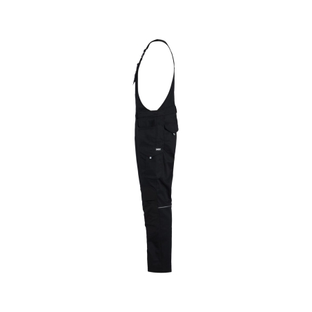Cotte à bretelles stretch multipoches genouillères Cordura Noir coupe courte – Dassy Ito Flex