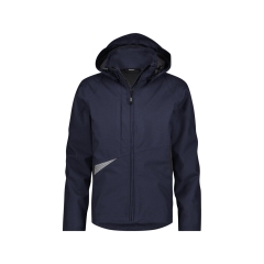 Veste hiver imperméable respirante coupe-vent avec capuche amovible Marine/gris – Dassy Hyper Next