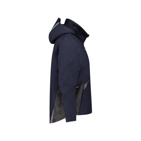 Veste hiver imperméable respirante coupe-vent avec capuche amovible Marine/gris – Dassy Hyper Next
