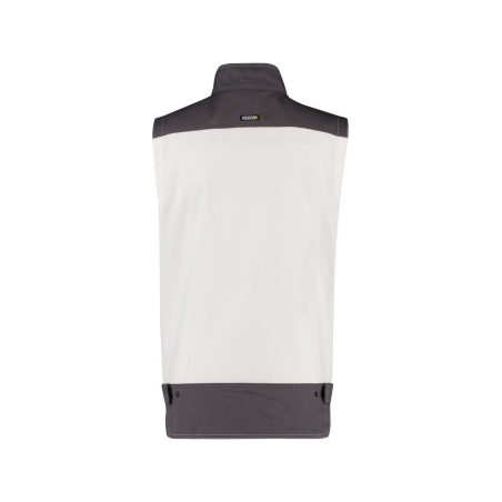Gilet de travail été bicolore multipoches Blanc/gris ciment – Dassy Faro