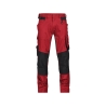 Pantalon de travail stretch 4 voies multipoches genoux Cordura Rouge/noir coupe longue – Dassy Dynax Next