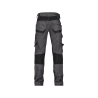 Pantalon de travail stretch 4 voies multipoches genoux Cordura Gris/noir coupe longue – Dassy Dynax Next