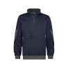 Sweat-shirt de travail coudes renforcés Cordura fermeture zippée Marine/gris – Dassy Hyrax Next
