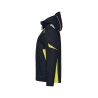 Veste softshell stretch imperméable coudes renforcés Cordura Bleu nuit/jaune fluo – Dassy Kalama