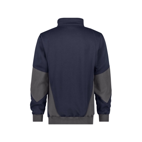 Sweat-shirt de travail coudes renforcés Cordura fermeture zippée Marine/gris – Dassy Hyrax Next