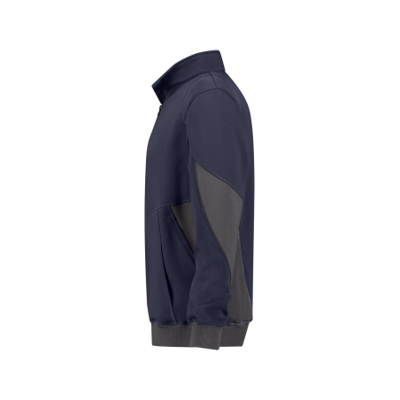 Sweat-shirt de travail coudes renforcés Cordura fermeture zippée Marine/gris – Dassy Hyrax Next