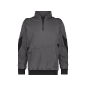 Sweat-shirt de travail coudes renforcés Cordura fermeture zippée Gris/noir – Dassy Hyrax Next