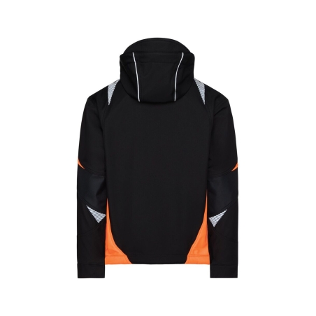 Veste softshell stretch imperméable coudes renforcés Cordura Noir/orange – Dassy Kalama