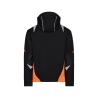 Veste softshell stretch imperméable coudes renforcés Cordura Noir/orange – Dassy Kalama