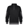 Sweat-shirt de travail coudes renforcés Cordura fermeture zippée Noir/gris – Dassy Hyrax Next