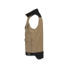 Gilet de travail été bicolore multipoches Beige/noir – Dassy Faro