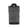 Gilet de travail été bicolore multipoches Gris ciment/noir – Dassy Faro