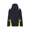 Veste softshell stretch imperméable coudes renforcés Cordura Bleu nuit/jaune fluo – Dassy Kalama Women