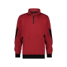 Sweat-shirt de travail coudes renforcés Cordura fermeture zippée Rouge/noir – Dassy Hyrax Next