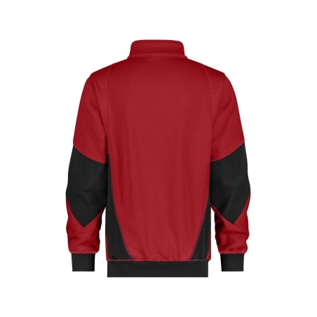 Sweat-shirt de travail coudes renforcés Cordura fermeture zippée Rouge/noir – Dassy Hyrax Next