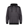 Sweat-shirt à capuche canvas coudes renforcés Cordura Gris anthracite/noir – Dassy Indy