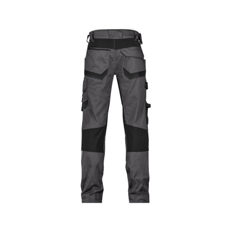Pantalon de travail stretch 4 voies multipoches genoux Cordura Gris/noir coupe courte – Dassy Dynax Next
