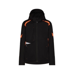 Veste softshell stretch imperméable coudes renforcés Cordura Noir/orange – Dassy Kalama Women