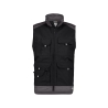 Gilet de travail été bicolore multipoches Noir/gris ciment – Dassy Faro