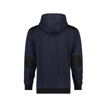 Sweat-shirt à capuche canvas coudes renforcés Cordura Bleu nuit/noir – Dassy Indy
