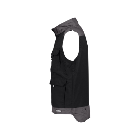 Gilet de travail été bicolore multipoches Noir/gris ciment – Dassy Faro