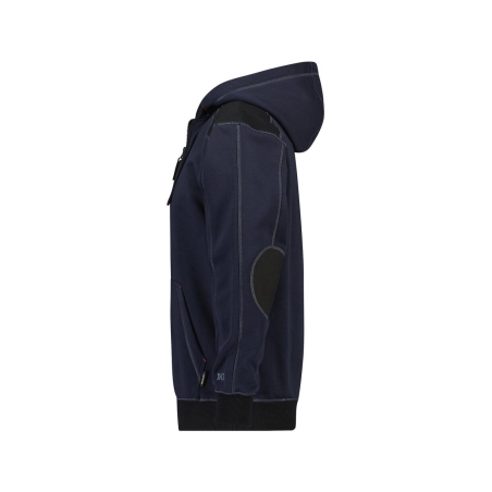 Sweat-shirt à capuche canvas coudes renforcés Cordura Bleu nuit/noir – Dassy Indy