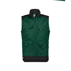 Gilet de travail été bicolore multipoches Vert/noir – Dassy Faro