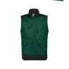 Gilet de travail été bicolore multipoches Vert/noir – Dassy Faro
