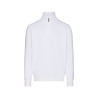 Sweat-shirt de travail zippé coton recyclé broderie Blanc – Dassy FORM