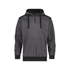Sweat-shirt de travail coudes renforcés Cordura capuche réglable Gris/noir – Dassy Indy Next