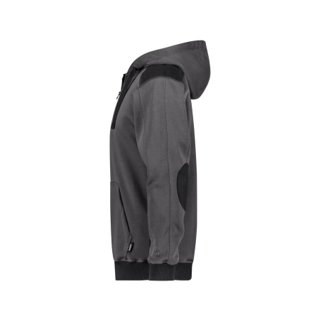 Sweat-shirt de travail coudes renforcés Cordura capuche réglable Gris/noir – Dassy Indy Next