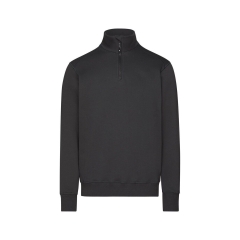 Sweat-shirt de travail zippé coton recyclé broderie Gris – Dassy FORM