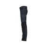 Jean de travail stretch slim fit avec poches genoux Cordura Bleu jeans/noir coupe longue – Dassy Kyoto KYO+93