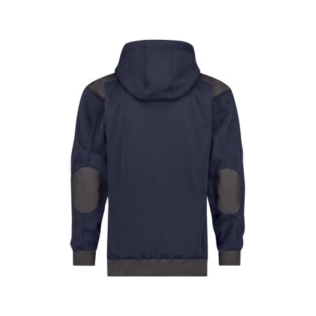 Sweat-shirt de travail coudes renforcés Cordura capuche réglable Marine/gris – Dassy Indy Next