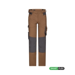 Pantalon de travail stretch 4 voies multipoches genoux Cordura Camel/gris – Dassy Dynax Next