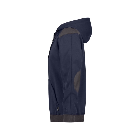 Sweat-shirt de travail coudes renforcés Cordura capuche réglable Marine/gris – Dassy Indy Next