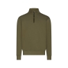 Sweat-shirt de travail zippé coton recyclé broderie Kaki – Dassy FORM